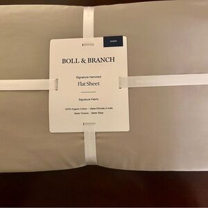 Boll & Branch Signature Hemmed Flat Sheet - Queen